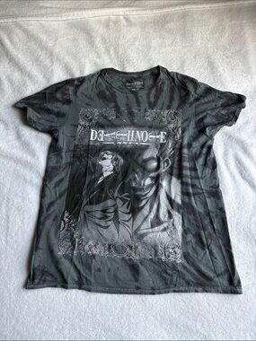 Hot Topic Black Tie-Dye 'Death Note' Graphic Tee